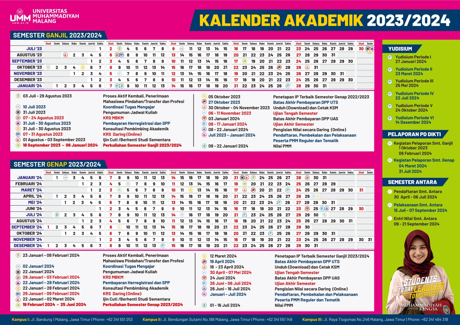 Kalender Akademik 2023/2024 Program Studi Ekonomi Syariah